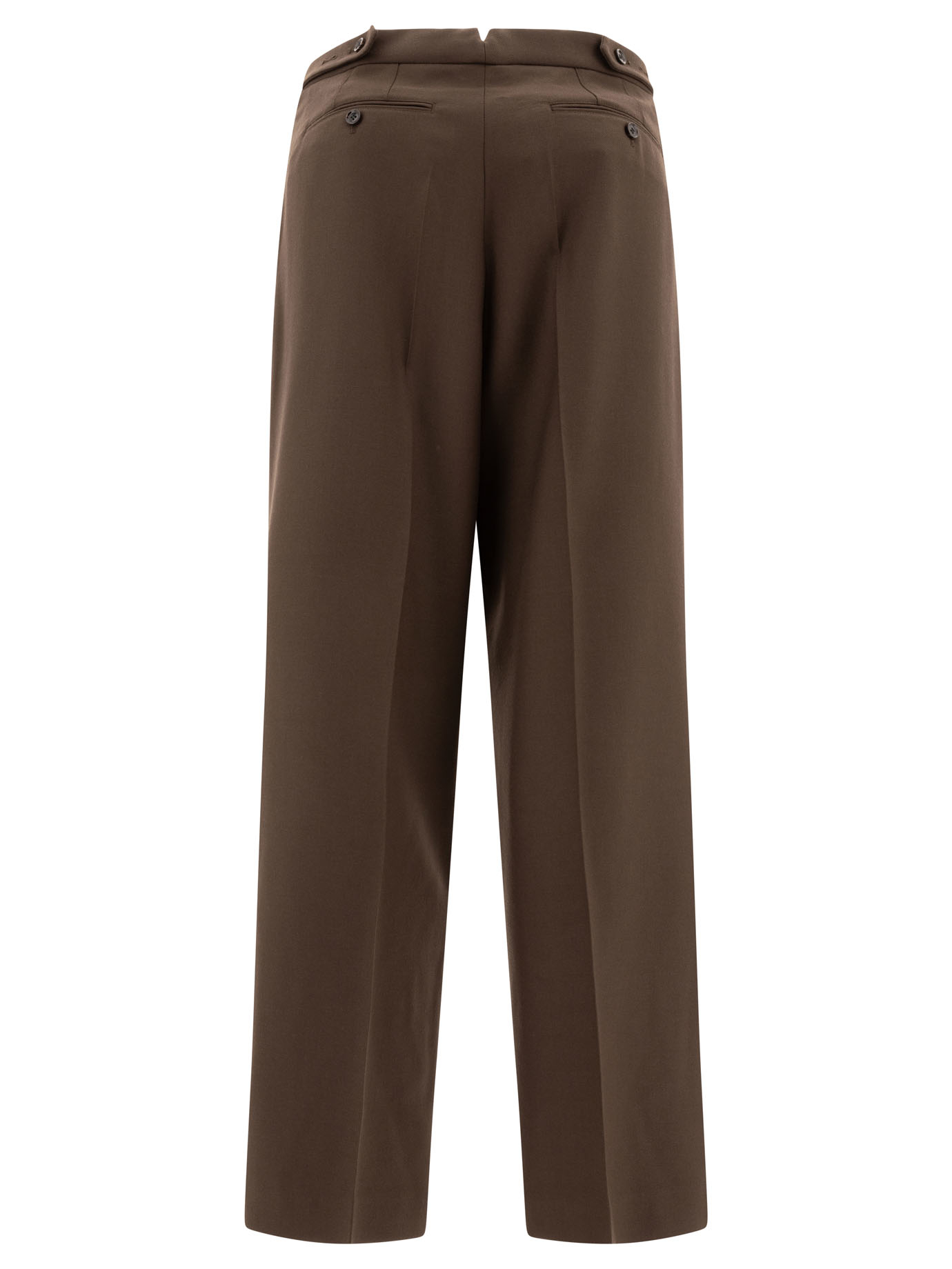 AMI PARIS Brown Wool gabardine trousers